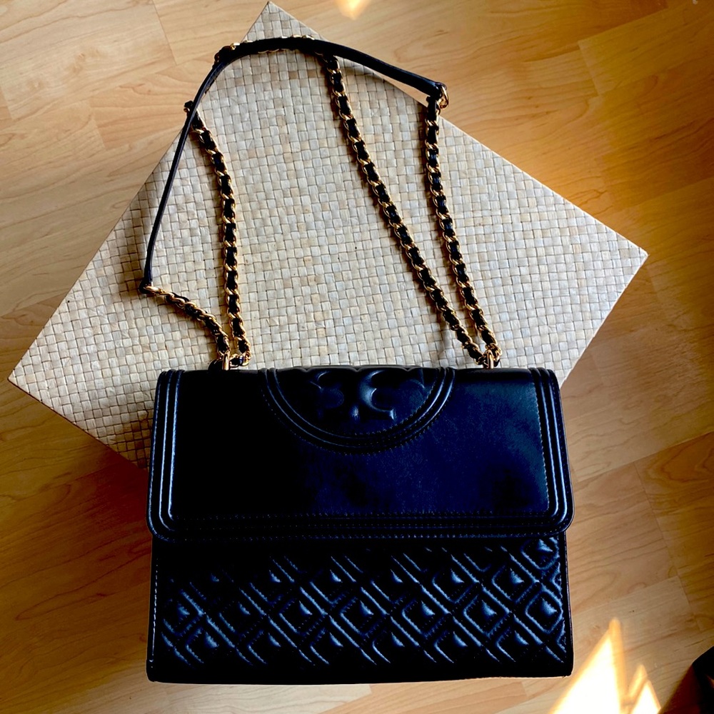 Tory Burch Fleming Convertible Shoulder Bag - Black